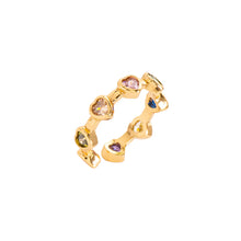 Cargar imagen en el visor de la galería, Anillo corazon multicolor
