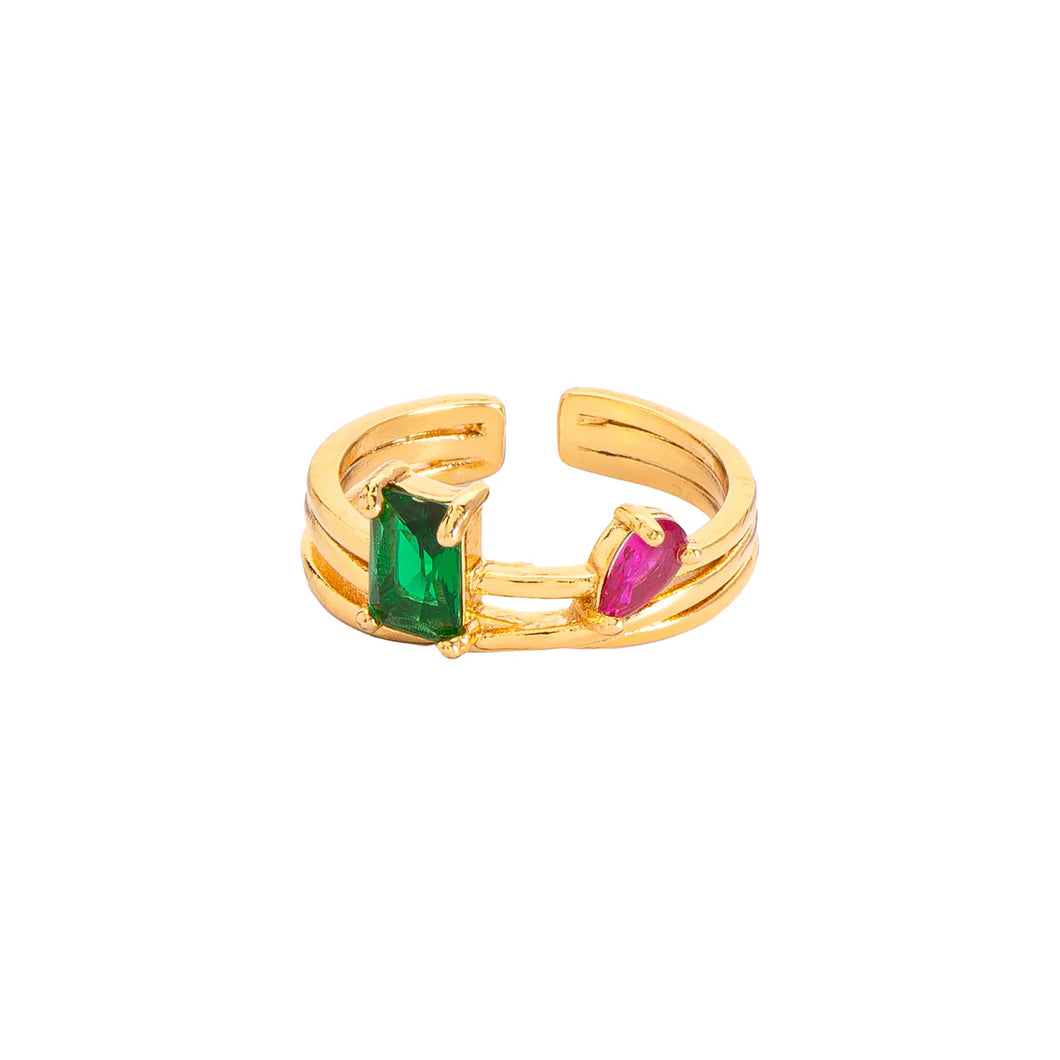 Anillo Esmeralda crystal magenta