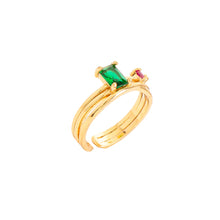 Cargar imagen en el visor de la galería, Anillo Esmeralda crystal magenta
