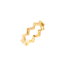 Cargar imagen en el visor de la galería, Anillo Zigzag zirc
