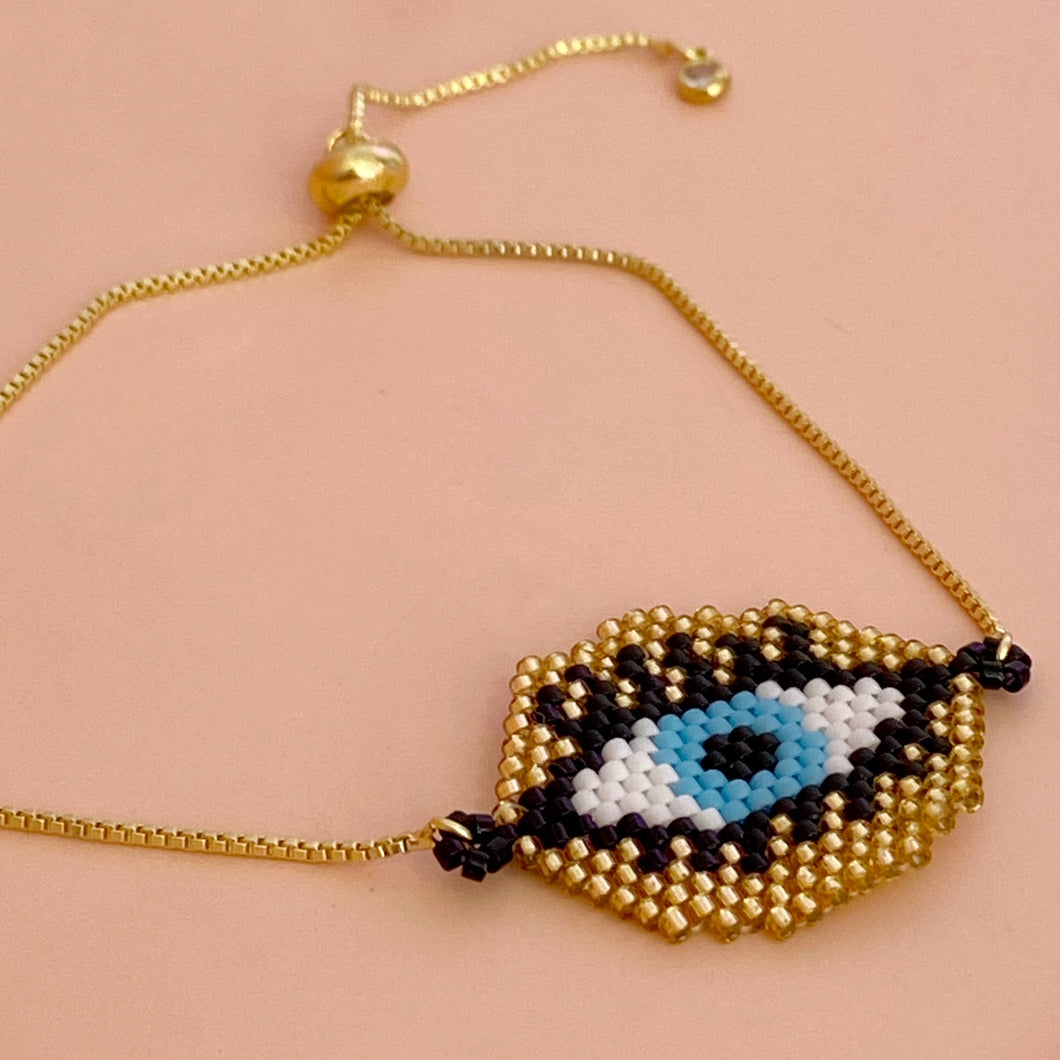 Pulsera Ojo Dorado Miyuki