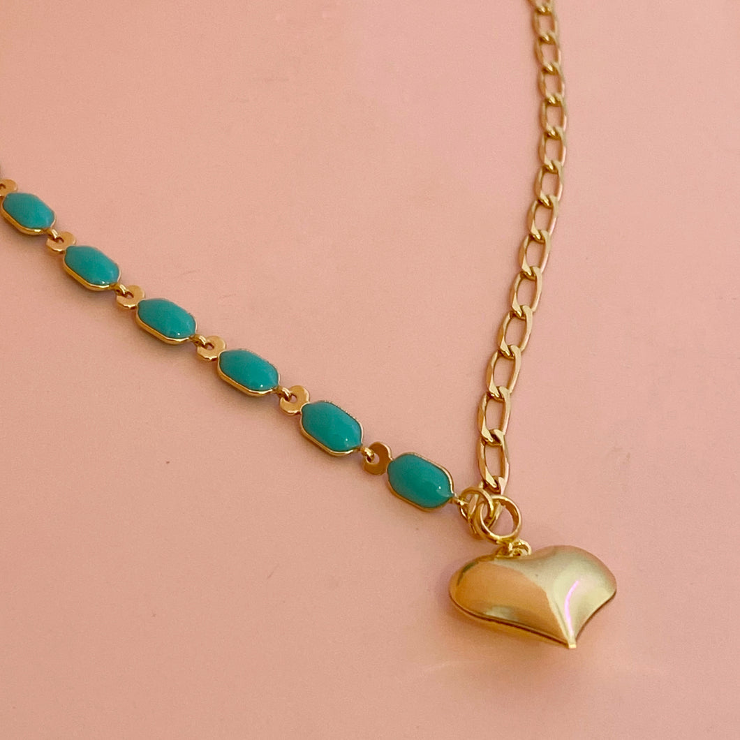 Collar Turquesa Heart