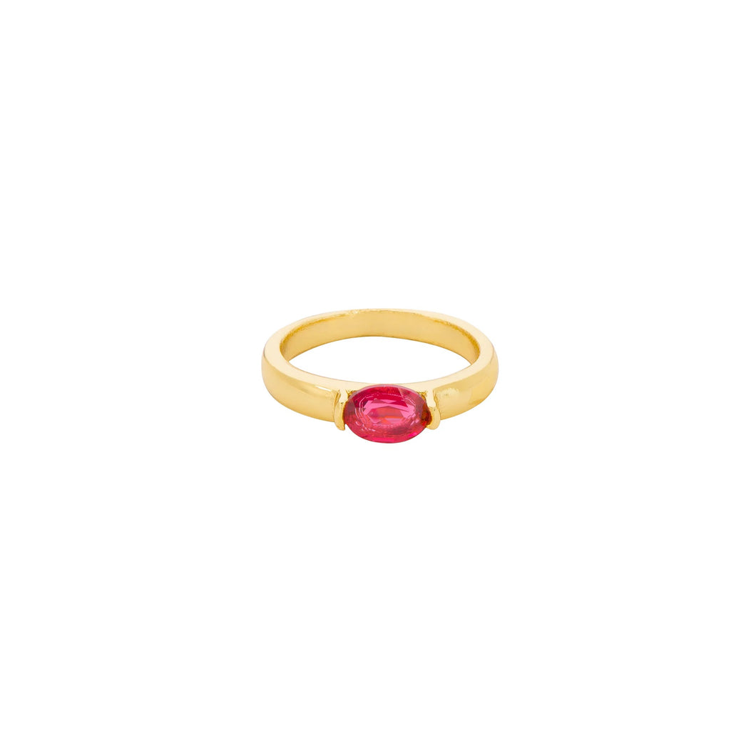 Anillo Óvalo Magenta