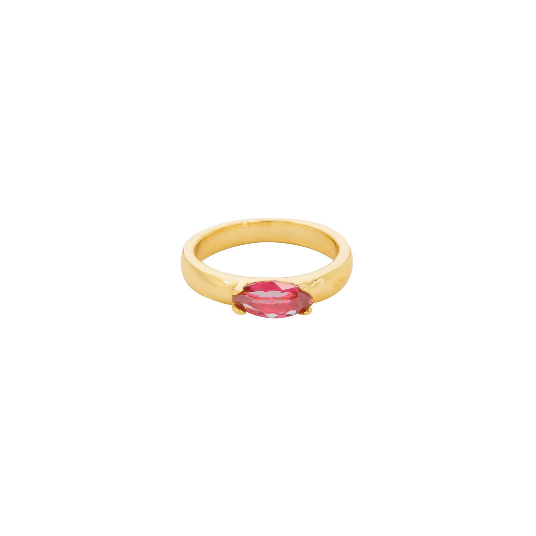 Anillo Ovalado Magenta