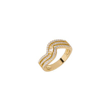 Cargar imagen en el visor de la galería, Anillo Ondas Cristal
