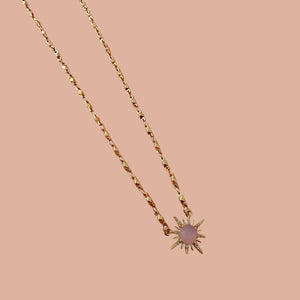 Collar Estrella Zirconia Crystal Rosa