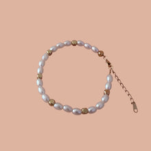 Cargar imagen en el visor de la galería, Pulsera Perlas Ovaladas Chain
