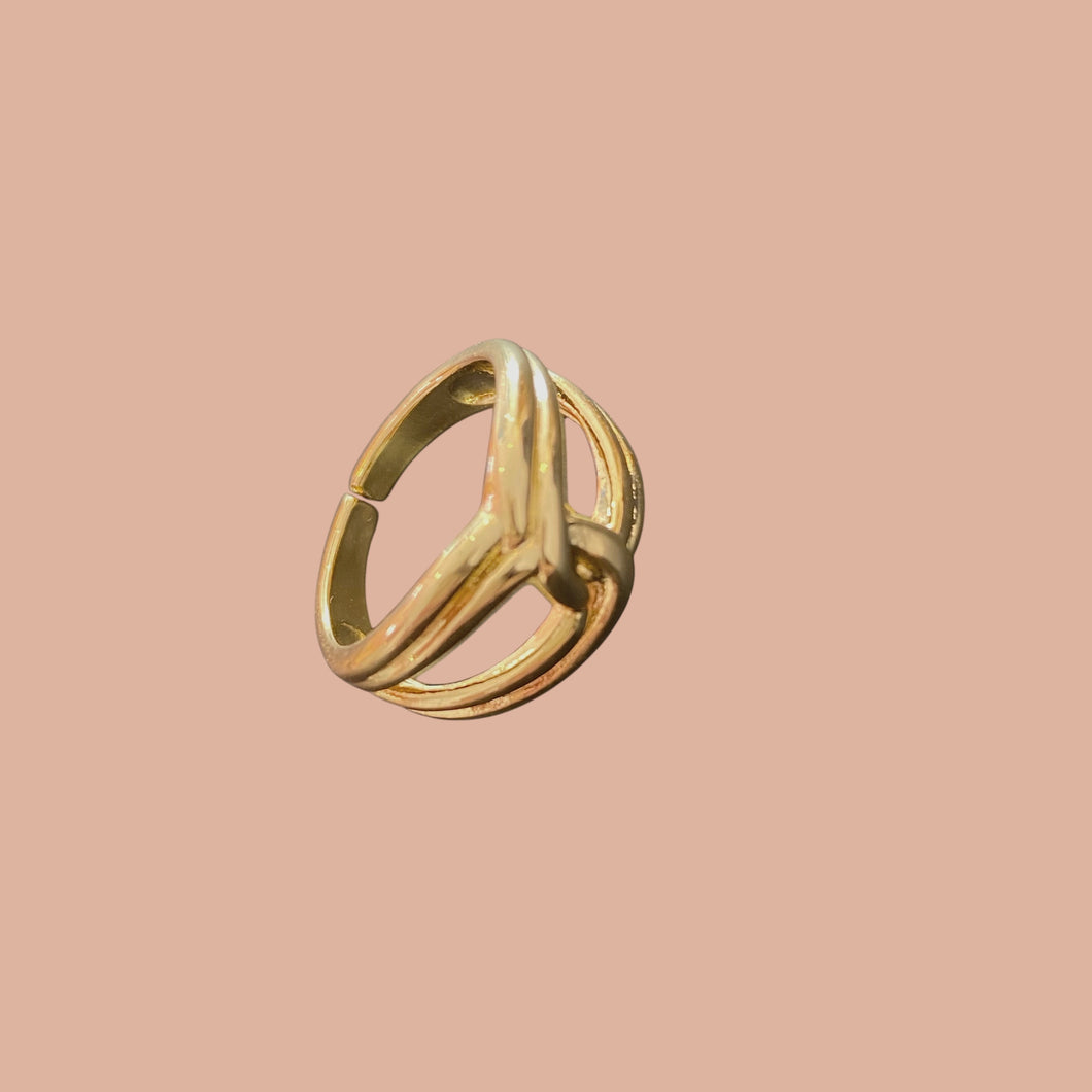 Anillo entrelazado liso