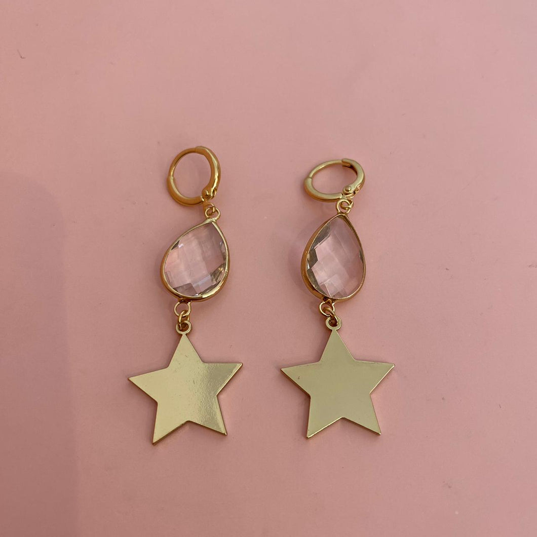 Aretes estrella cristal maxi