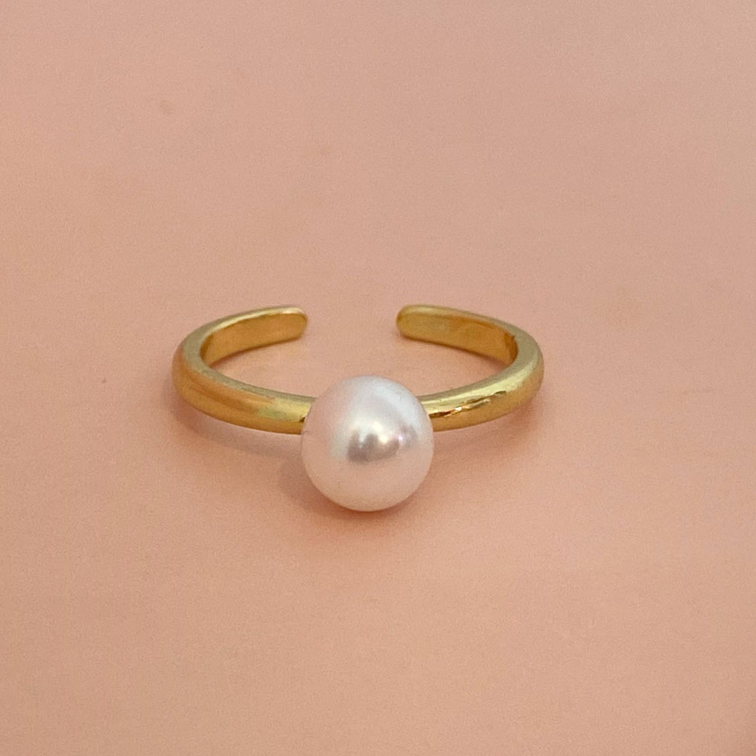 Anillo Botón Perla