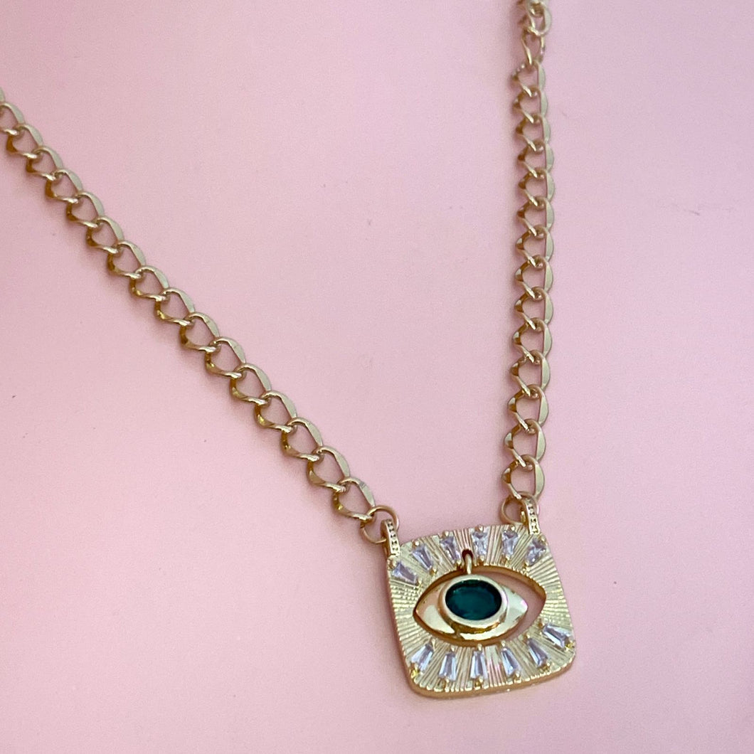 Collar Marco Ojo Esmeralda