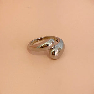 Anillo Ondas Plateado