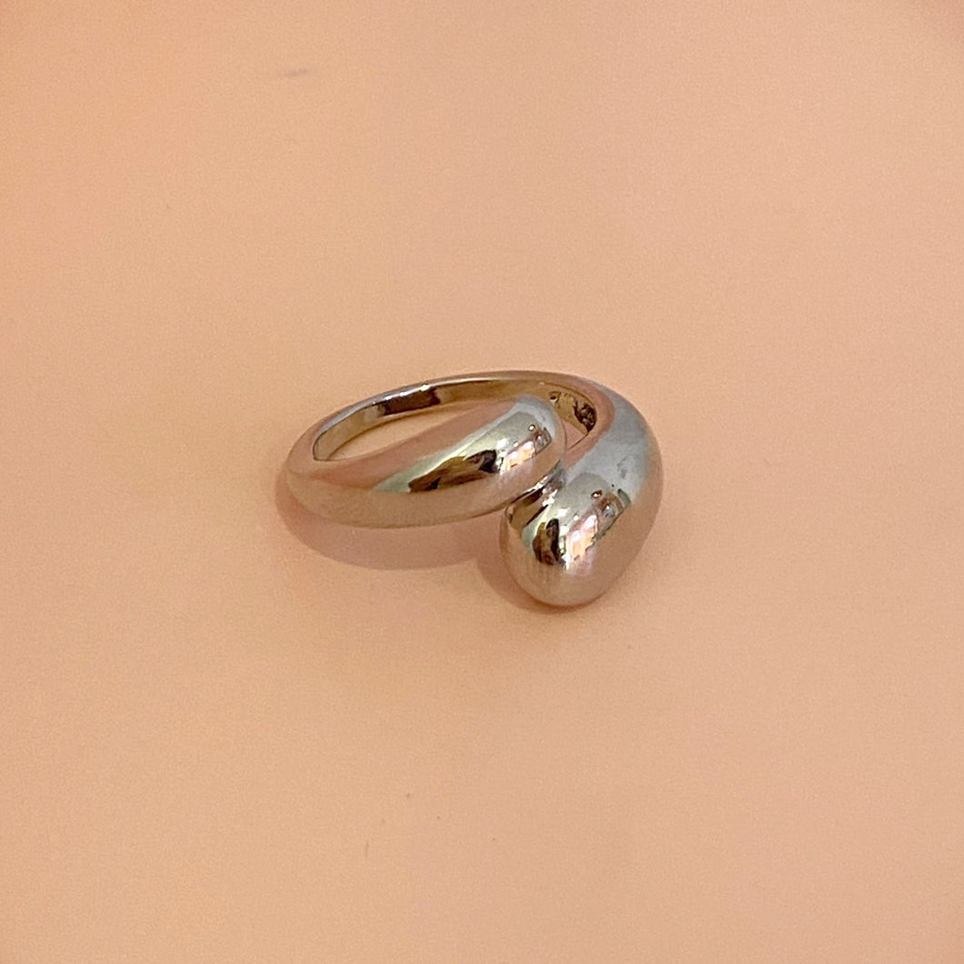 Anillo Ondas Plateado