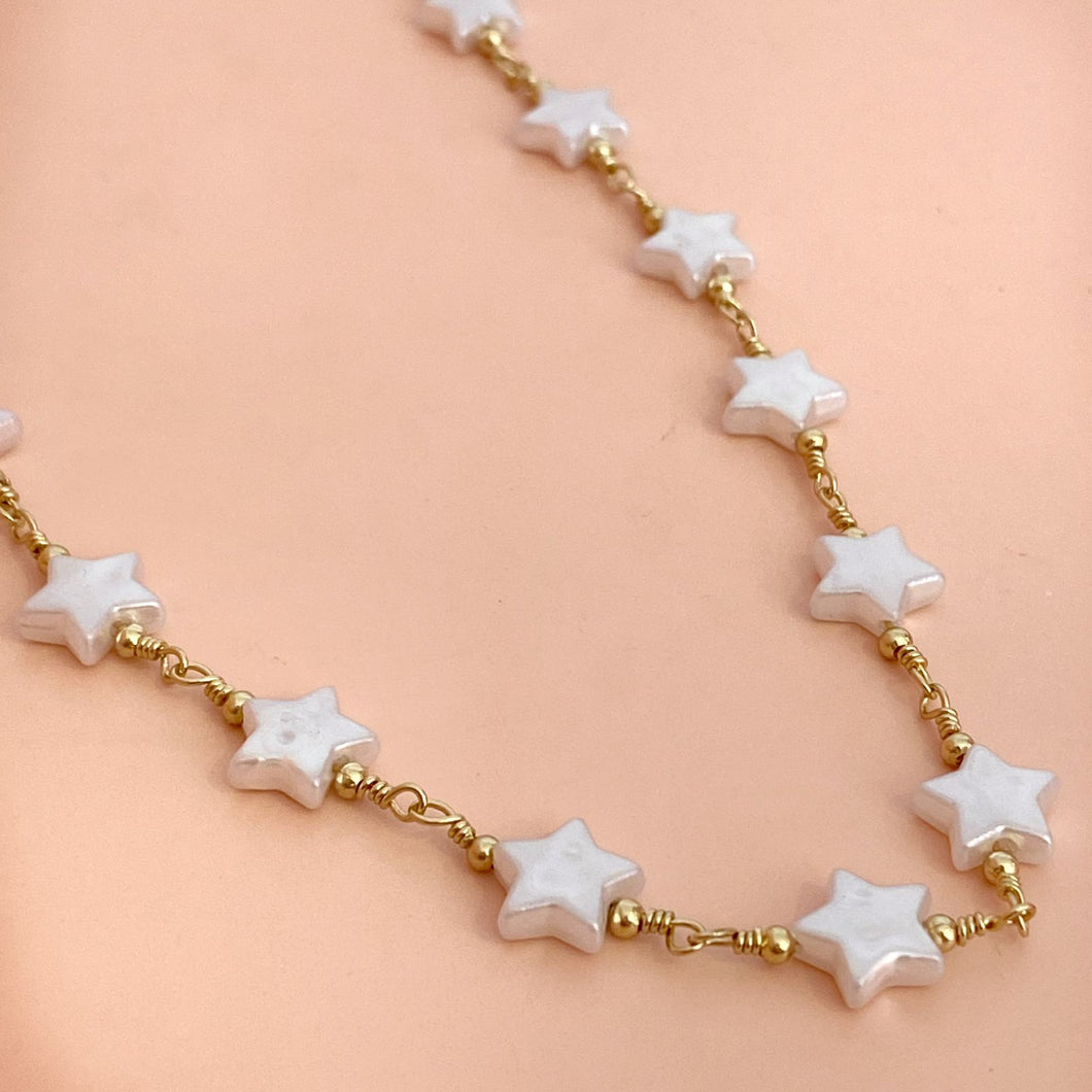 Gargantilla Estrella Aperlada