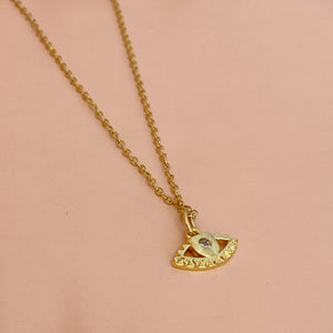 Collar Ojo con Pestañas Zirconia