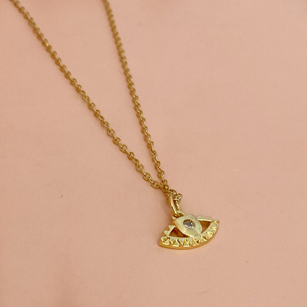 Collar Ojo con Pestañas Zirconia