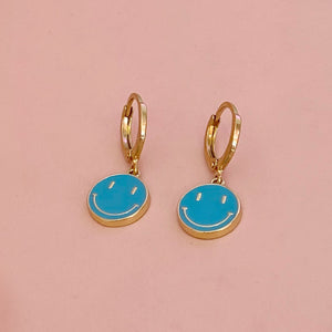 Hoops happy face azul