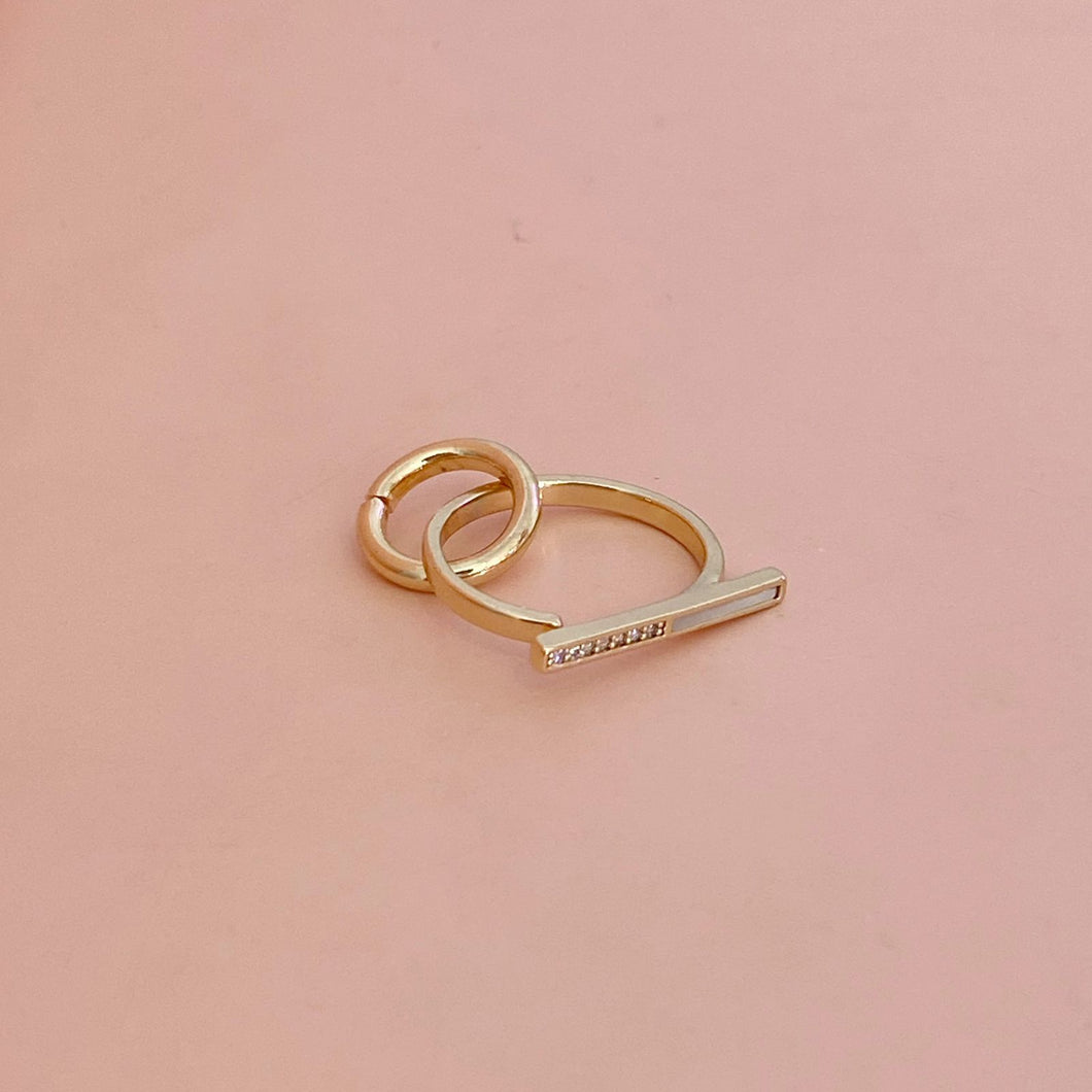  Anillo Barra Argolla