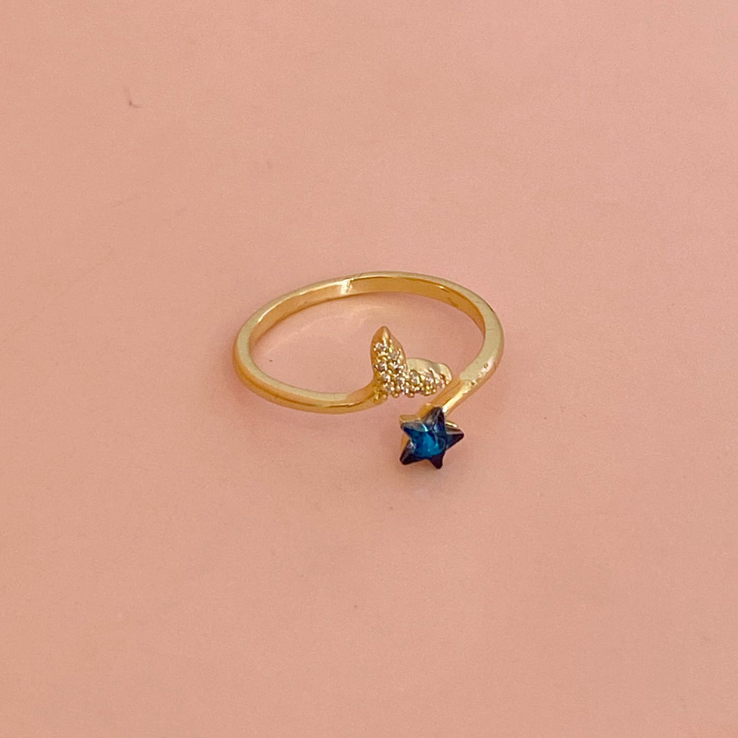 Anillo sirena Estrella Azul
