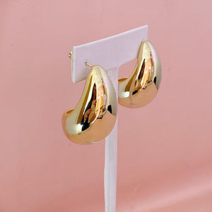Aretes Gota Dorada Maxi