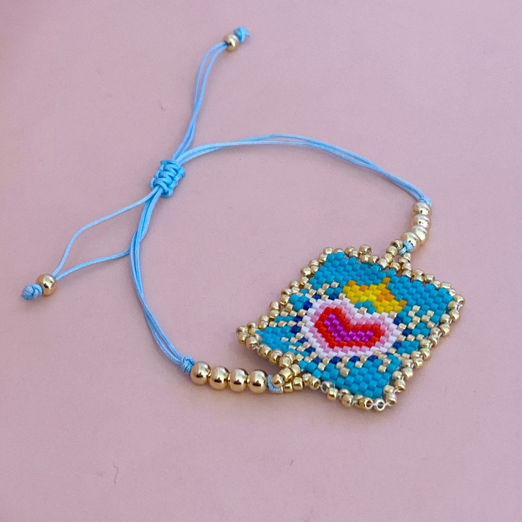 Pulsera Escapulario Sagrado corazón miyuki