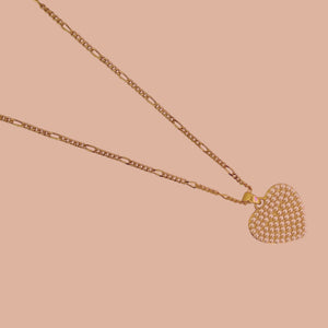 Collar Corazón perlitas