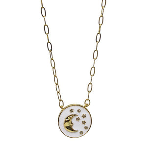 Collar Luna Estrellas Blanco