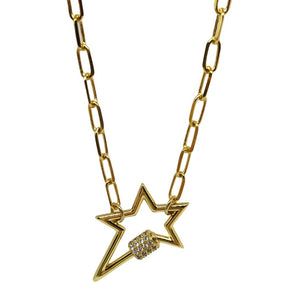 Collar Estrella Zirconia Candado