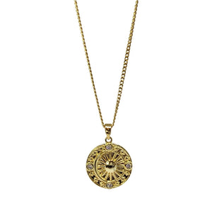 Medalla Sol Luna Zirconia