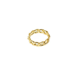 Anillo Chain Dorado Delgado