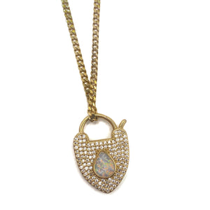 Collar Locket Ópalo