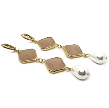 Cargar imagen en el visor de la galería, Aretes Crystal Perla Mamey
