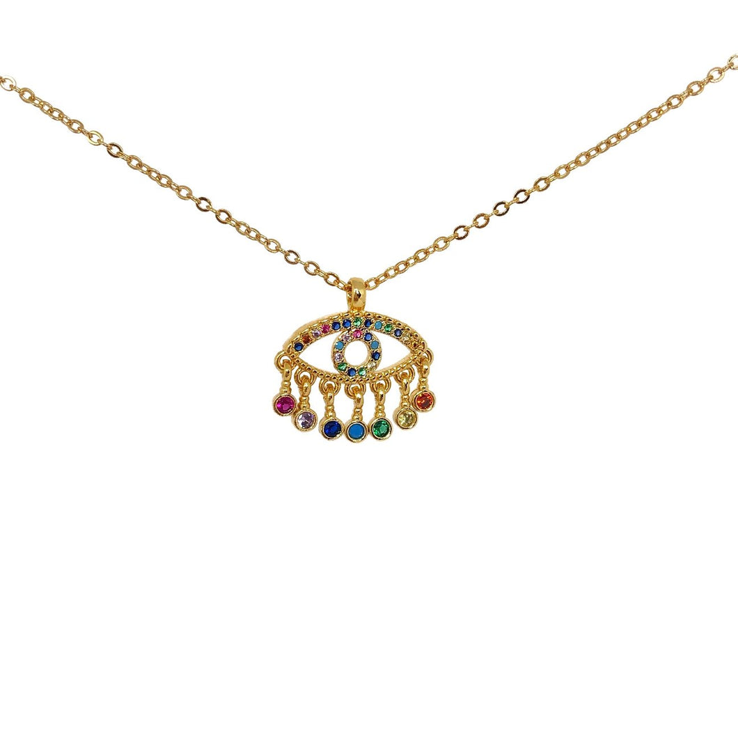 Collar Ojo Rainbow Drops
