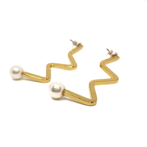 Aretes Zig Zag Perla