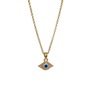 Collar Ojito Azul Rombo