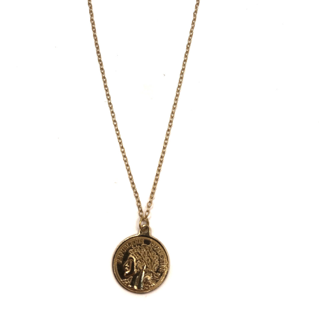Collar Moneda Francesa