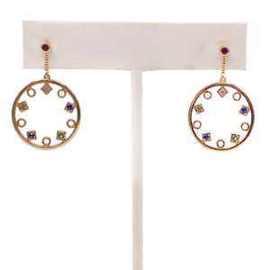 Aretes Karma Colgante Colores