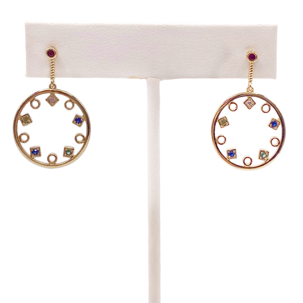 Aretes Karma Colgante Colores