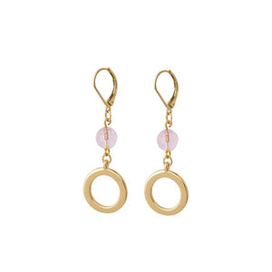 Aretes Karma Crystal Rosa