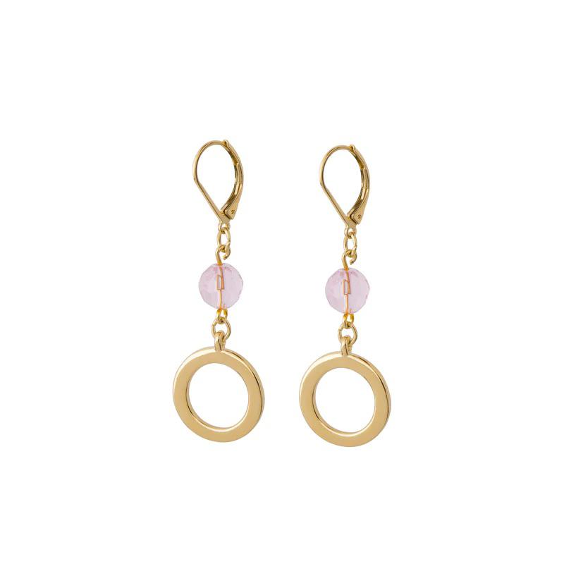 Aretes Karma Crystal Rosa